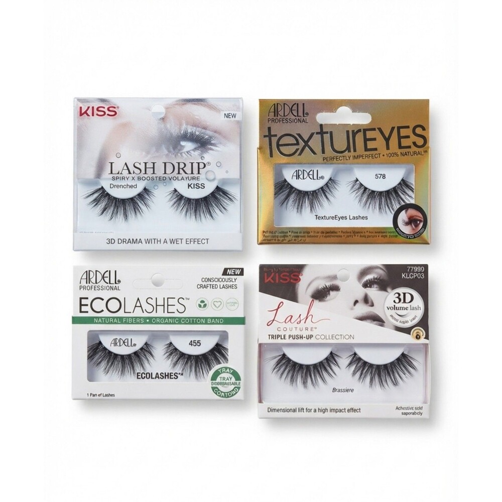New False Eyelash Bundle - KISS & Ardell (4 Pairs Total) - Mixed Styles